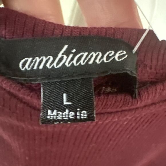 Burgundy Bodycon Dress Ribbed Tank Womens Large NWT - Picture 5 of 11